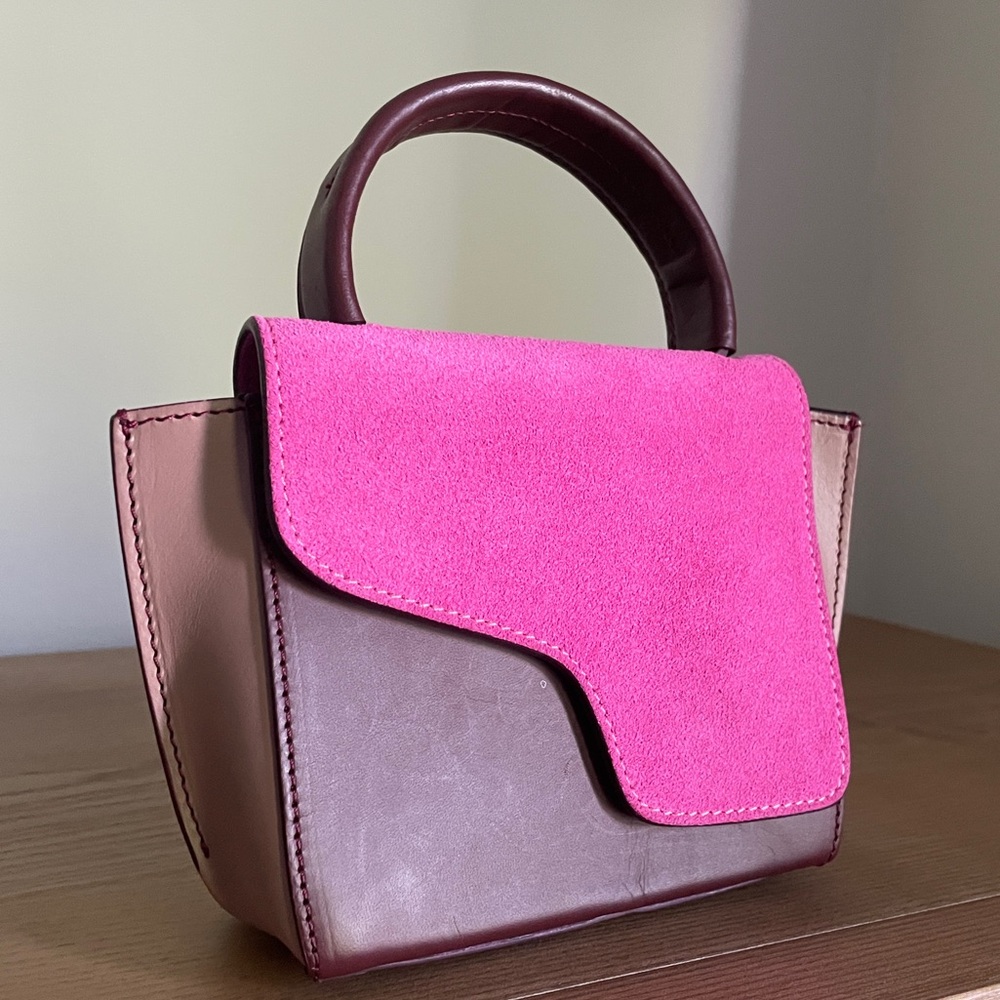 ATP Atelier Mini Pink Tonal Leather Crossbody Bag | Made in Italy